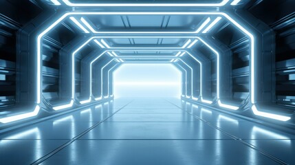Fototapeta premium Futuristic Minimalist Framed Art Mockup