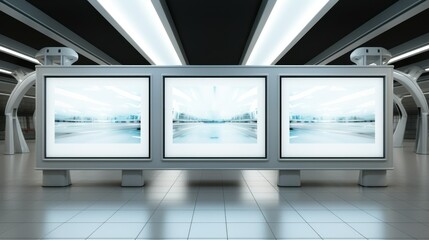 Fototapeta premium Futuristic Minimalist Framed Art Mockup
