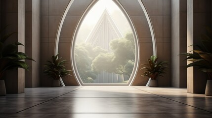 Fototapeta premium Futuristic Minimalist Framed Art Mockup