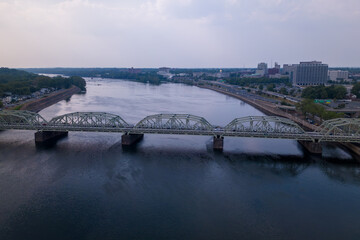 Aerial of Trenton Bridge 