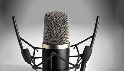 Image of a microphone with a gradient background 