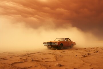 Fototapeta na wymiar Sandstorm in the desert | Generative AI