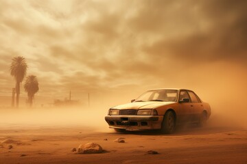 Obraz na płótnie Canvas Sandstorm in the desert | Generative AI