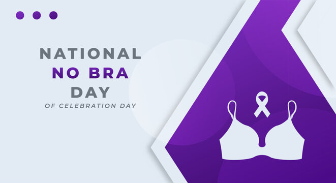 National No Bra Day Celebration Vector Design Illustration for Background, Poster, Banner, Advertising, Greeting Card