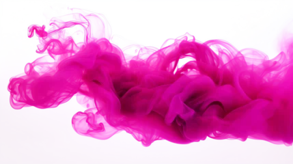 Zelfklevend Fotobehang Transparent magenta pink smoke cloud isolated - Generative AI © mr_marcom