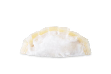 Uncooked dumplings on a white isolated background
