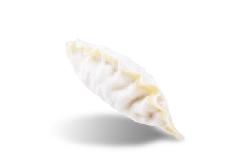 Uncooked dumplings on a white isolated background