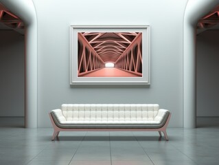 Fototapeta premium Futuristic AI-Generated Wall Art Mockup