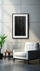 Fototapeta premium AI-Driven Minimalist Wall Art Mockup
