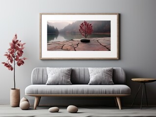 AI-Inspired Framed Minimalistic Wall Art