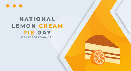 National Lemon Cream Pie Day Celebration Vector Design Illustration for Background, Poster, Banner, Advertising, Greeting Card
