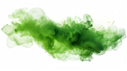  Transparent green smoke cloud isolated - Generative AI © mr_marcom
