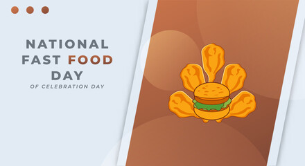 National Fast Food Day Celebration Vector Design Illustration for Background, Poster, Banner, Advertising, Greeting Card
