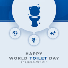 Happy Toilet Day Celebration Vector Design Illustration for Background, Poster, Banner, Advertising, Greeting Card