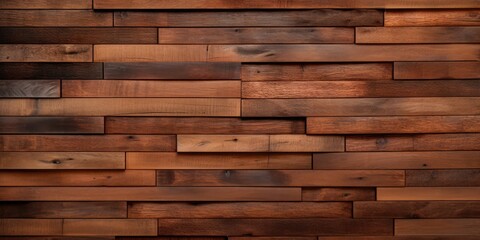 Interlocking wooden planks form a rustic and inviting texture background. Generative AI