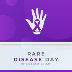 Rare Disease Day Celebration Vector Design Illustration for Background, Poster, Banner, Advertising, Greeting Card