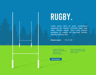Attractive editable vector rugby field background design great for your design resources print and others	