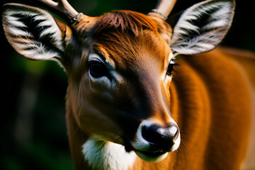 close up of a dear illustration Generative Ai