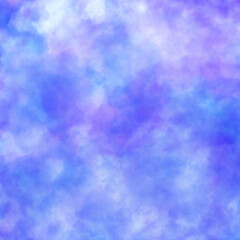 illustration of texture background hand drawn painting watercolor art brushes , painting background color blue and purple