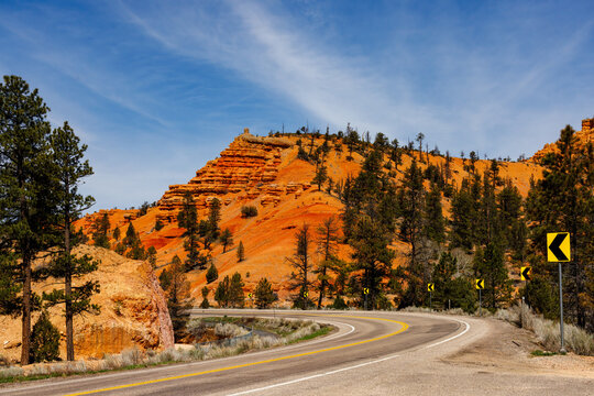 View at the Red Canyon and Cassidy Trailhead located on Highway 12 in southern Utah
