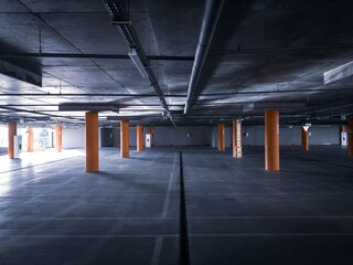 Modern empty parking