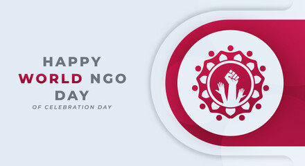 World NGO Day Celebration Vector Design Illustration for Background, Poster, Banner, Advertising, Greeting Card - obrazy, fototapety, plakaty