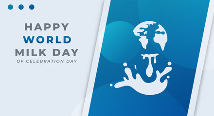 World Milk Day Celebration Vector Design Illustration for Background, Poster, Banner, Advertising, Greeting Card