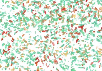 Watercolor autumn leaves on a white background. Seamless pattern