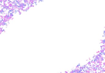 Abstract background with pink and purple confetti. Place for