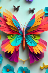 Butterfly kirigami art