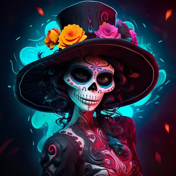 dia de los muertos of calavera catrina | Generative AI