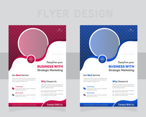 Modern template and modern design. vector illustration template in A4 size. Corporate business flyer template design. 