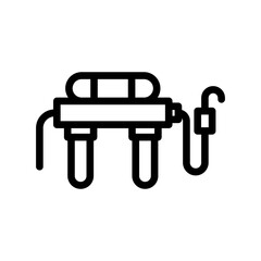 water filter line icon illustration vector graphic. Simple element illustration vector graphic, suitable for app, websites, and presentations isolated on white background