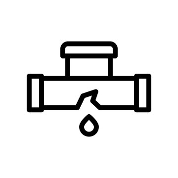 leak line icon illustration vector graphic. Simple element illustration vector graphic, suitable for app, websites, and presentations isolated on white background