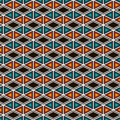Ethnic, tribal seamless surface pattern. Native americans style background. Repeated diamond, triangles ornament. Geometric figures motif. Boho chic digital paper, textile print. Modern geo wallpaper.