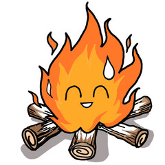 illustration of a burning fire