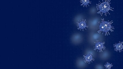 Fototapeta na wymiar The coronavirus for sci or medical concept 3d rendering