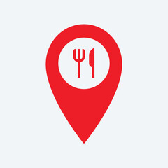 Obraz premium vector food location pin