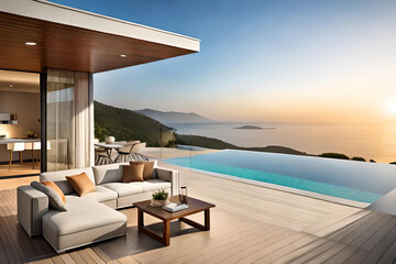 Fototapeta premium restaurant on the beach