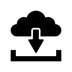 Cloud download icon isolate on white background