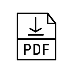 PDF icon isolated on background