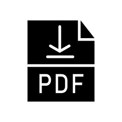 PDF icon isolated on background