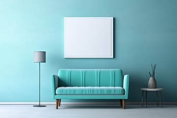 art framed mockup on the wall interior design | Generative AI