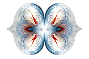 fractal geometry patterns forming a portal window, abstract shape isolated on a transparent background, generative ai