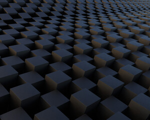 3d dark black cube geometry pattern curve background wallpaper