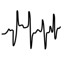 Vector Illustration Of Ecg Heart Rhythm 