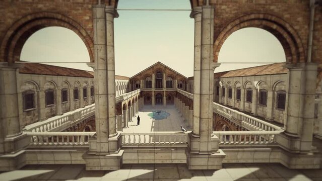 Old Cloister background video animation