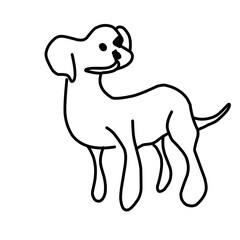 Hand Drawn Cute Dogs Doodles Set 