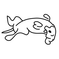 Obraz premium Hand Drawn Cute Dogs Doodles Set 