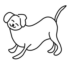 Hand Drawn Cute Dogs Doodles Set 